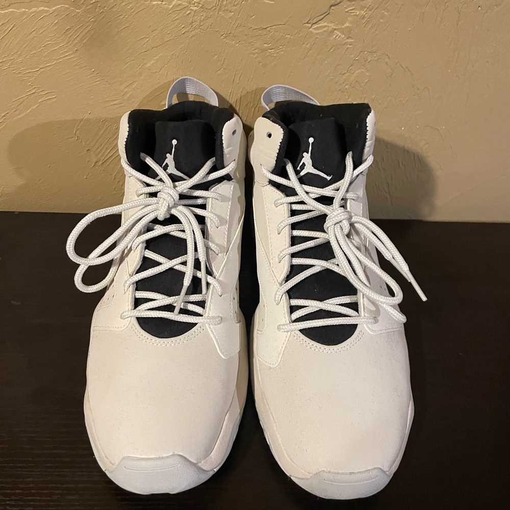 Jordan Men's White and Black Sneakers
